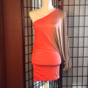 Savee Couture Cold Shoulder Split Sleeve Tunic